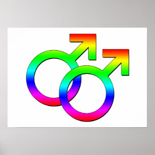 Poster masculino de dois sinais