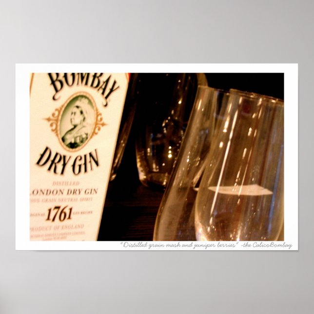 Poster Mash e bagas de zimbro destilados (Frente)