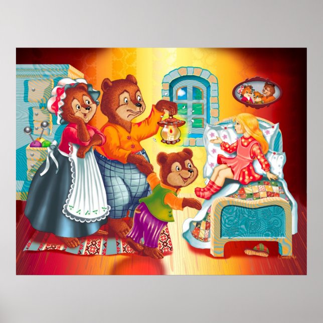 Pôster Masha e 3 ursos (Frente)