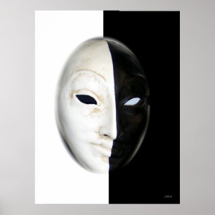 Pôster Mask (black and white)
