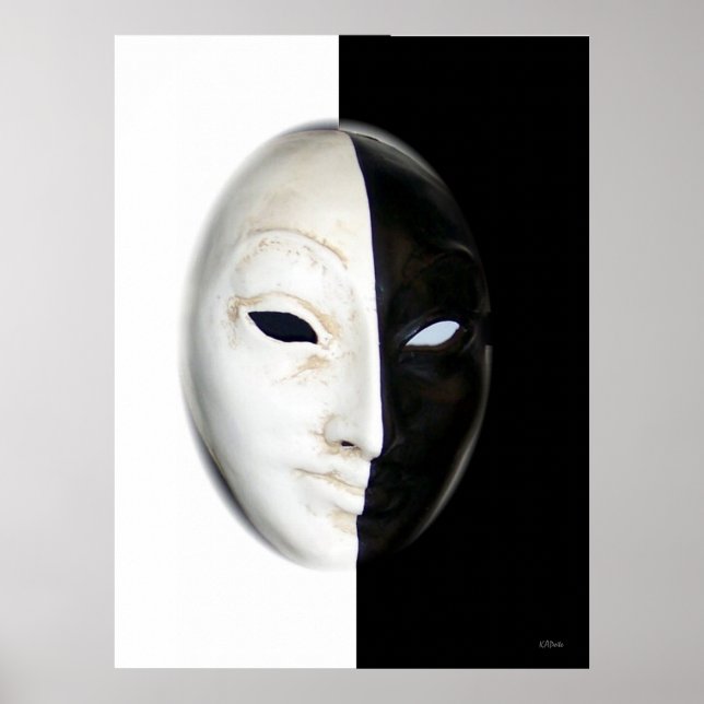 Pôster Mask (black and white) (Frente)