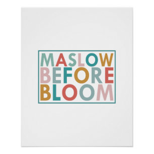 Pôster Maslow Antes de Blooms, Escola Especial de Educaçã