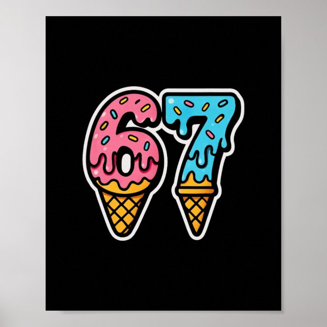 Poster Mason 67 Sorvete Meme Fofo Seis Sete  (Frente)