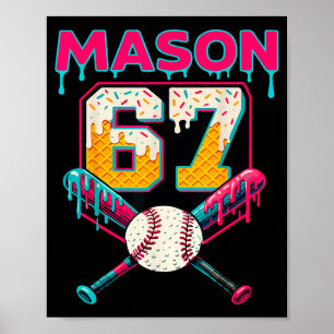 Poster Mason Engraçado 67 Seis Sete Srt Meme Sorvete Gota
