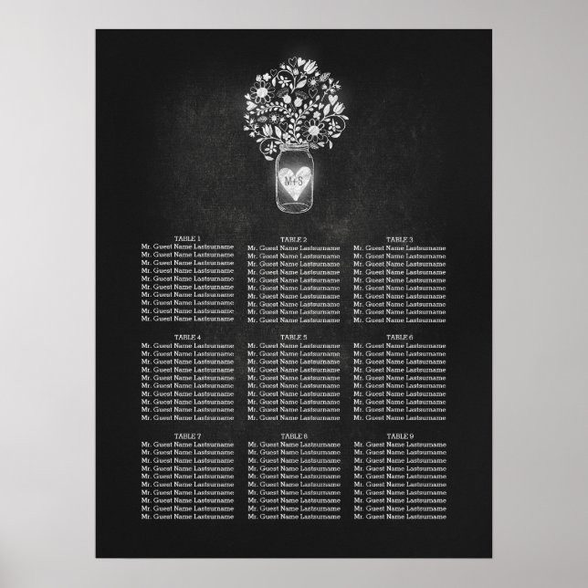 Pôster Mason Jar Casamento Quadro (Frente)