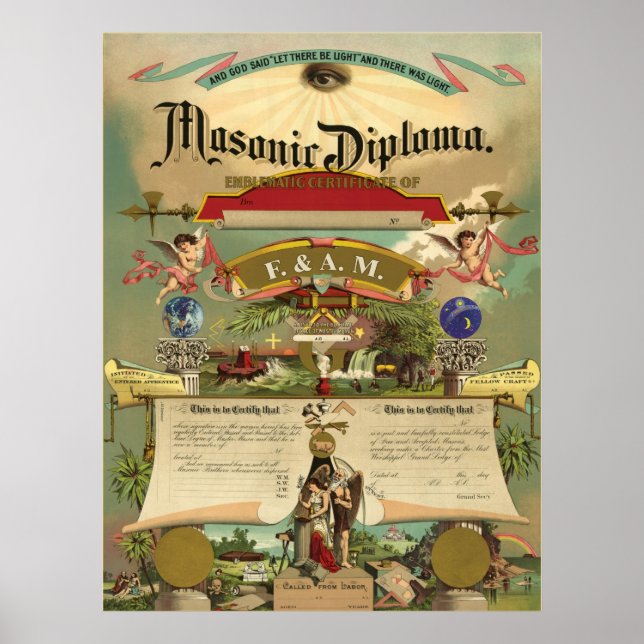 Poster Masonic F&AM Diploma (Frente)
