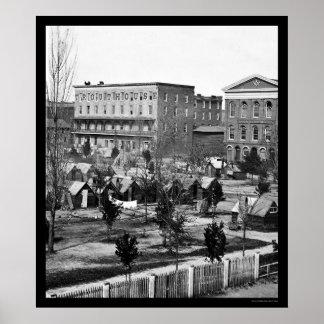 Pôster Masonic Hall na Rua Decatur em Atlanta, GA 1864