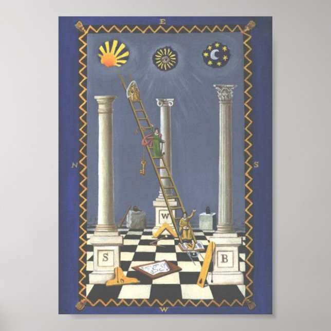 Pôster Masonic Tracing Board - Entered Apprentice 3 (Frente)
