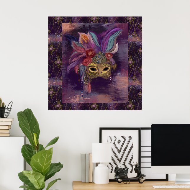 POSTER MASQUERADE VENEZA  ARTE      (Escritório em casa)