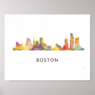 POSTER MASSA BOSTON. SKYLINE WB1-