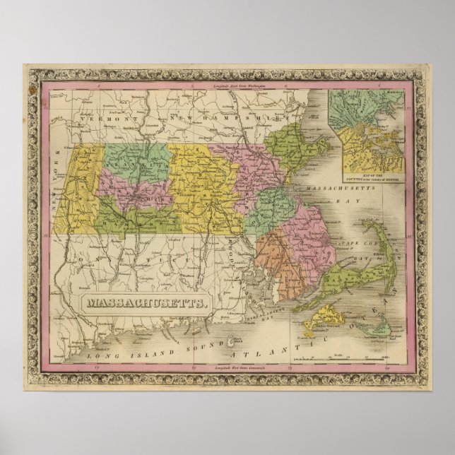Pôster Massachusetts 8 (Frente)