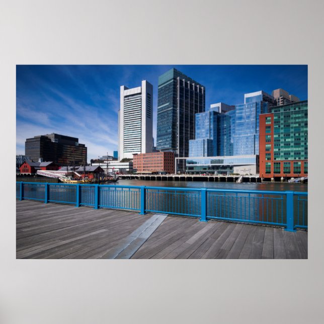 Poster Massachusetts, Boston, Federal Reserve Bank (Frente)