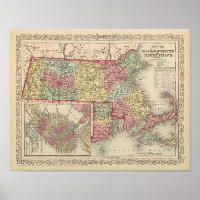 Poster Massachusetts e Rhode Island 2 (Frente)