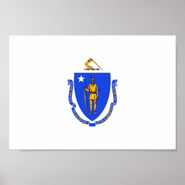 Poster Massachusetts Flag (Frente)