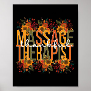 Poster Massagem de Graças Terapista de Ação de Graças