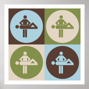 Poster Massagem do pop art