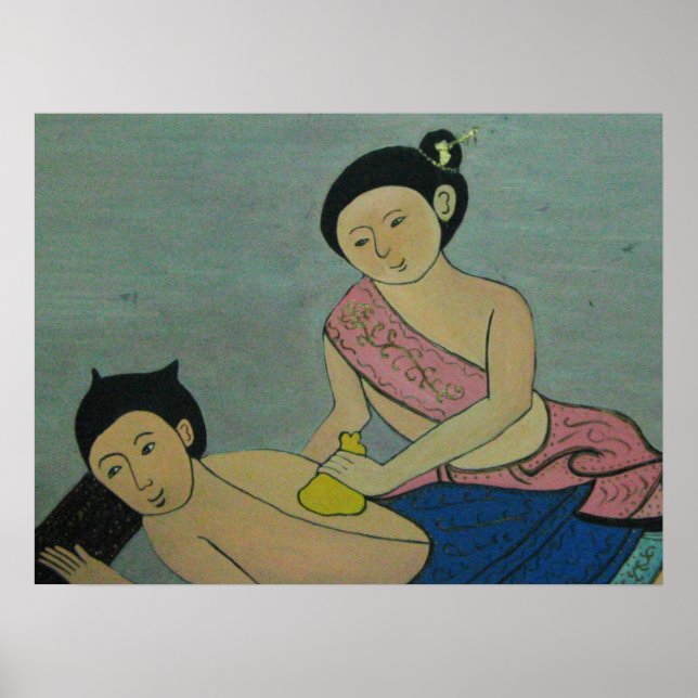 Pôster Massagem tradicional tailandesa (Frente)
