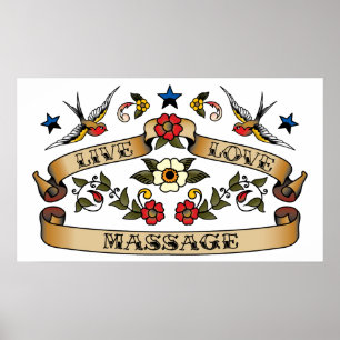 Pôster Massagem viva do amor