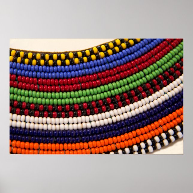 Poster Massai Tribal Bead Pattern (Frente)