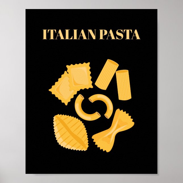 Poster Massas alimentícias italianas (Frente)