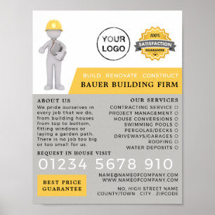 Poster Master Builder, Building Firme, Builders Advert