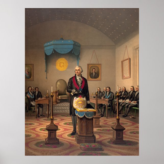 Pôster Master Freemason Washington 1870 (Frente)
