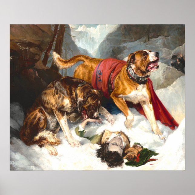Poster Mastiges alpinos - Sir Edwin Landseer Fine Art (Frente)