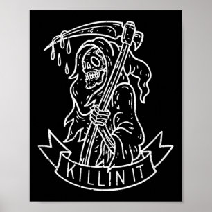 Poster Matá-Lo, Funny Grim Reaper Afetou A Tatuagem
