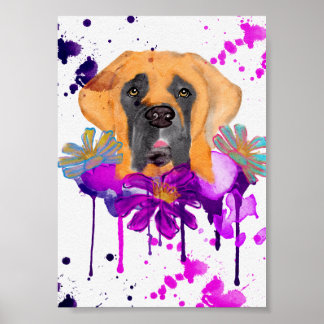 Poster mata-mastim em aquarela solta