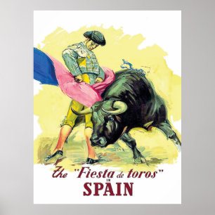 Poster Matador touradas, fiesta de toros, Espanha