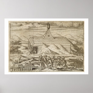 Pôster Matança do grupo e ursos do descascamento, fora d