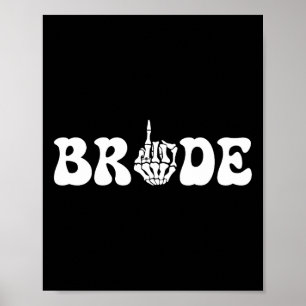 Poster Matc de Casal de Esqueleto de Noiva de Casamento d