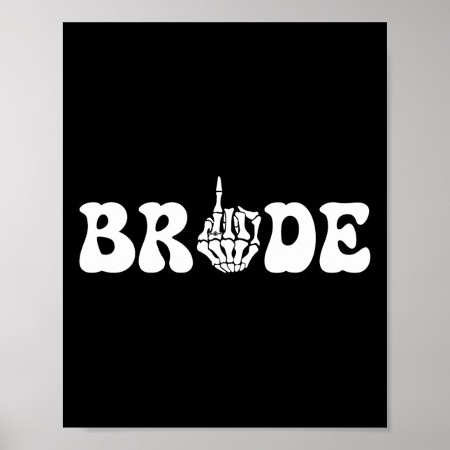 Poster Matc de Casal de Esqueleto de Noiva de Casamento d (Frente)