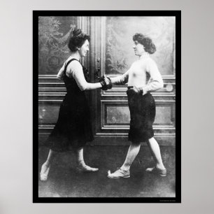 Poster Match Mulheres Boxing 1912