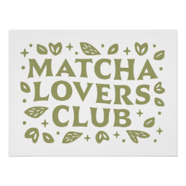 Pôster Matcha amante estética do clube