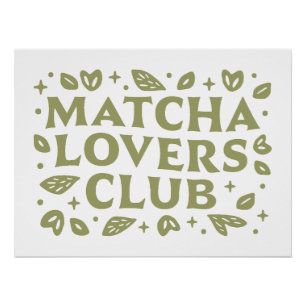 Pôster Matcha amante estética do clube