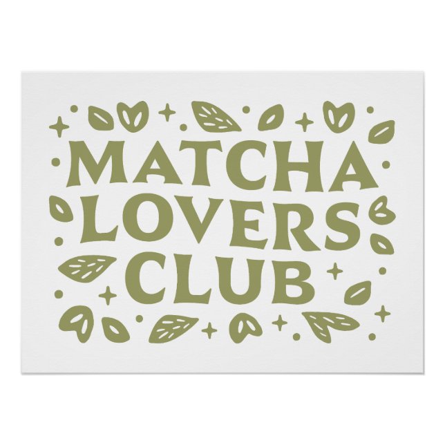 Pôster Matcha amante estética do clube (Frente)