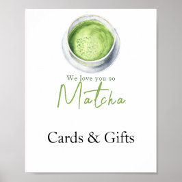 Poster Matcha Latte Cards and gifts baby shower