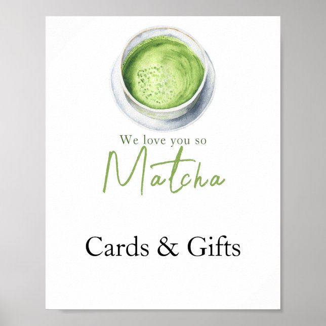 Poster Matcha Latte Cards and gifts baby shower (Frente)