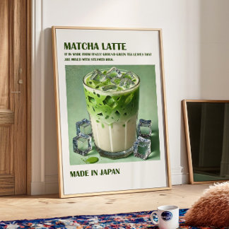 Poster Matcha Latte Impressão, Matcha Trendy Wall