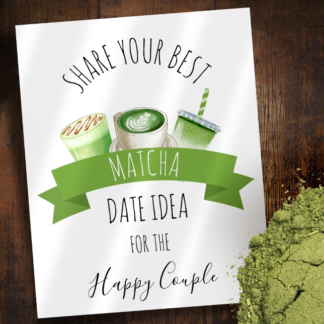Poster Matcha Wedding Shower Sign (Criador carregado)