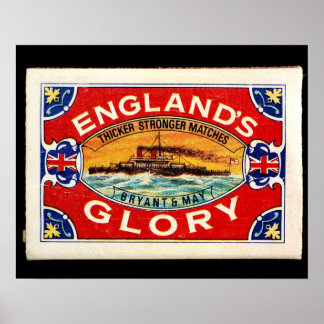 Poster matchbox Inglaterra glory