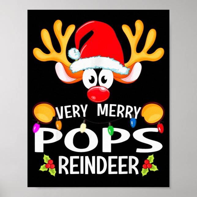 Poster Matching Christmas Very Merry Ps Reindeer  (Frente)