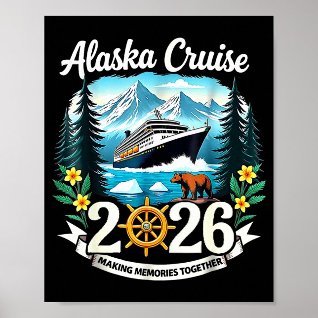 Poster Matching Family Friends And Group Alaska Cruise 20 (Frente)