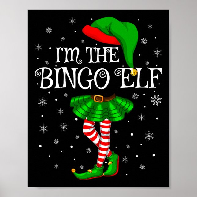 Poster Matching Family Group I'm The Bingo Elf Christmas  (Frente)