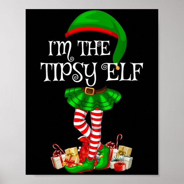 Poster Matching Family Group I'm The Tipsy Elf Christmas  (Frente)