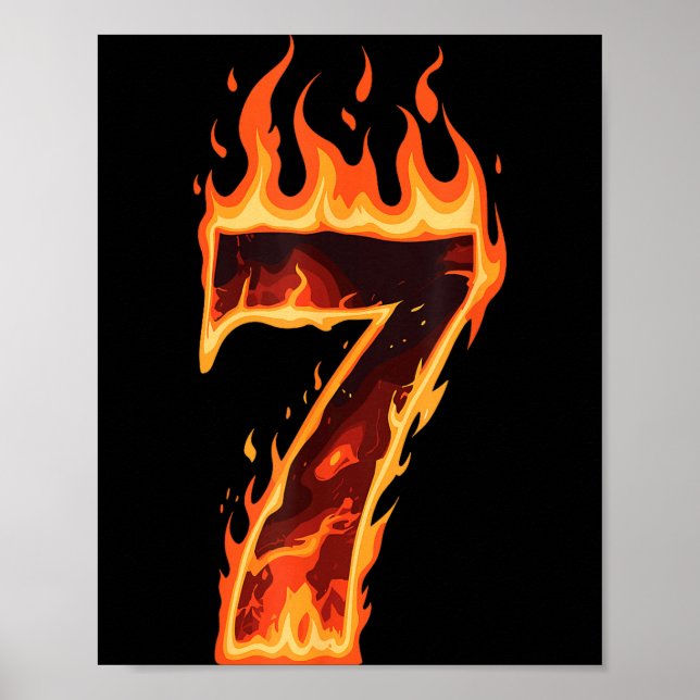 Poster Matching Six Seven Flaming Ice Funny Meme 67 Coupl (Frente)