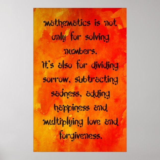 Pôster Matemática (Frente)