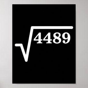 Poster Matemática 4489, Piada de Matemática de Quadrado P