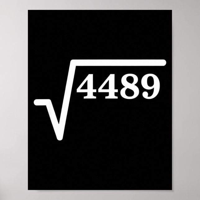 Poster Matemática 4489, Piada de Matemática de Quadrado P (Frente)